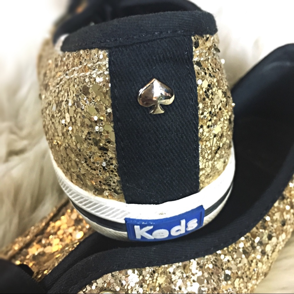 KATE SPADE KEDS - glitter with ribbon laces ♠️